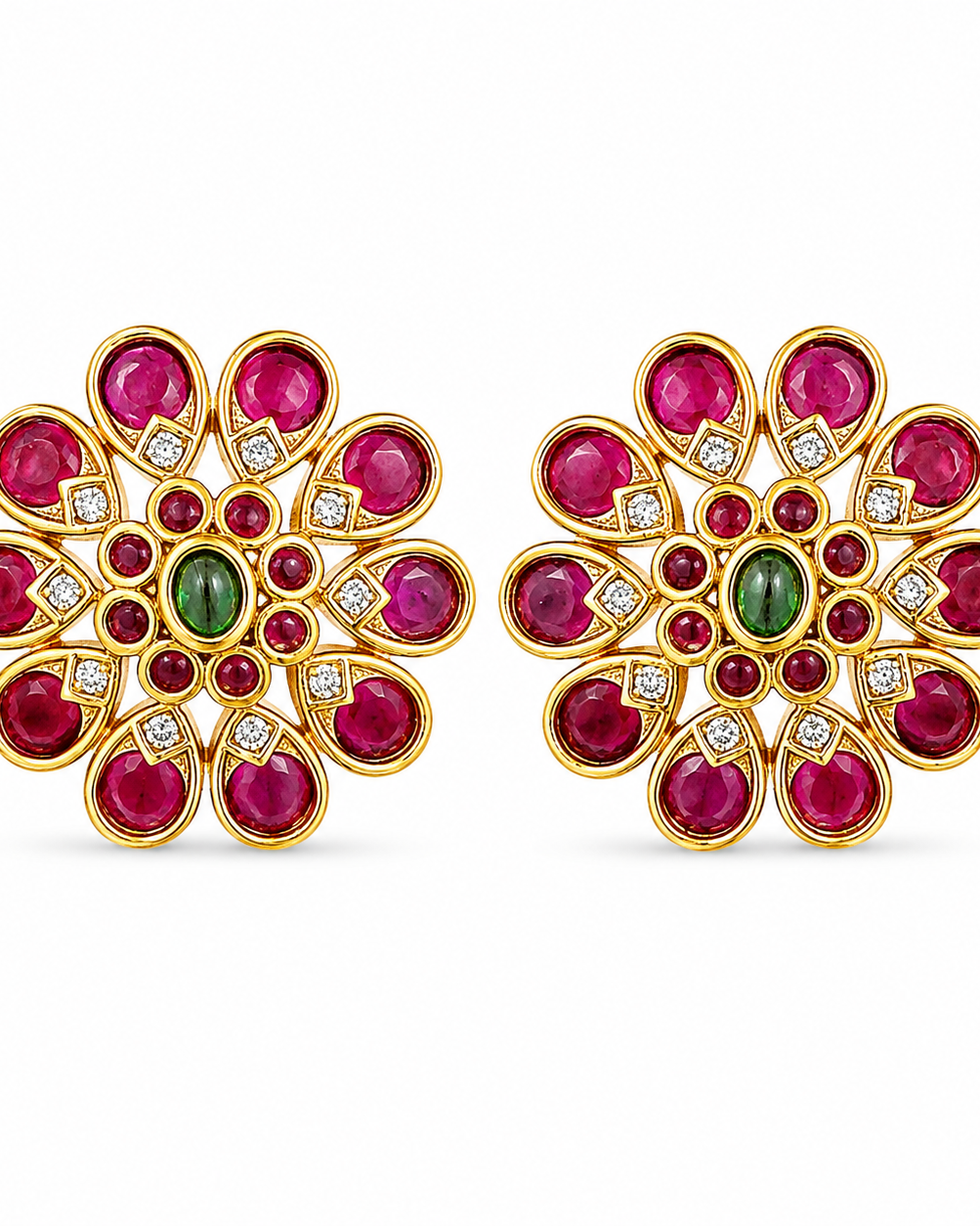 Premium Ruby & Emerald Kempu Studs – Design Preview – Sanvi Jewels