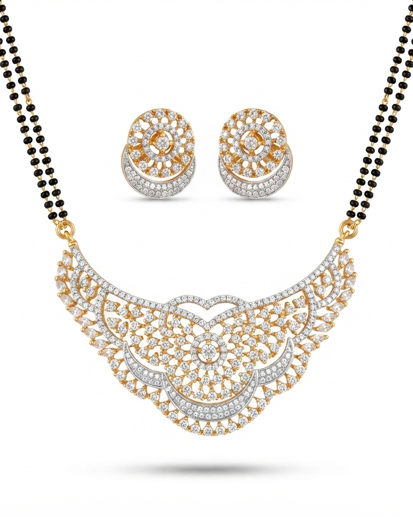 Diamond Look Mangalsutra Set – Design Preview – Sanvi Jewels