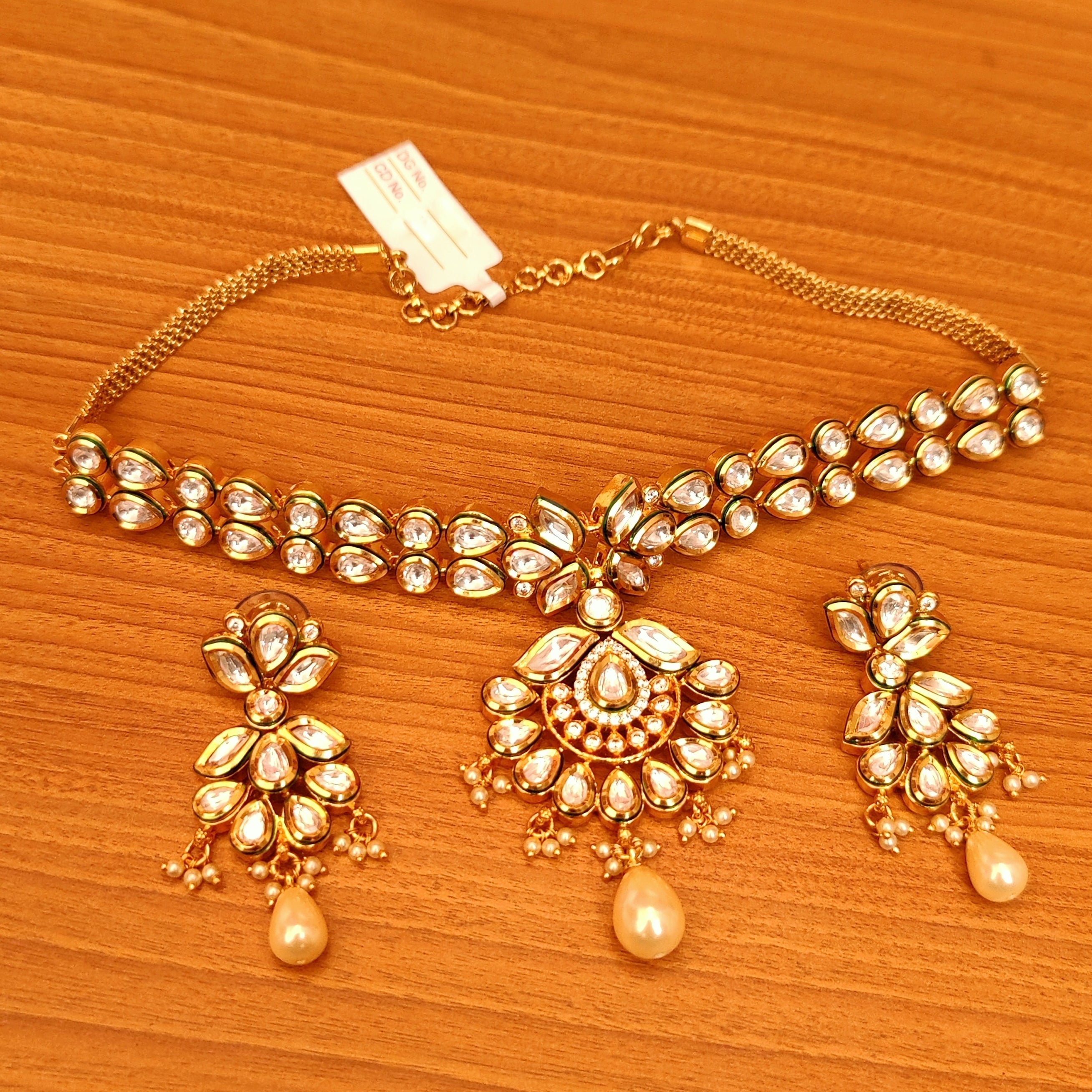 Kundan Meenakari Ruby Choker Necklace Set