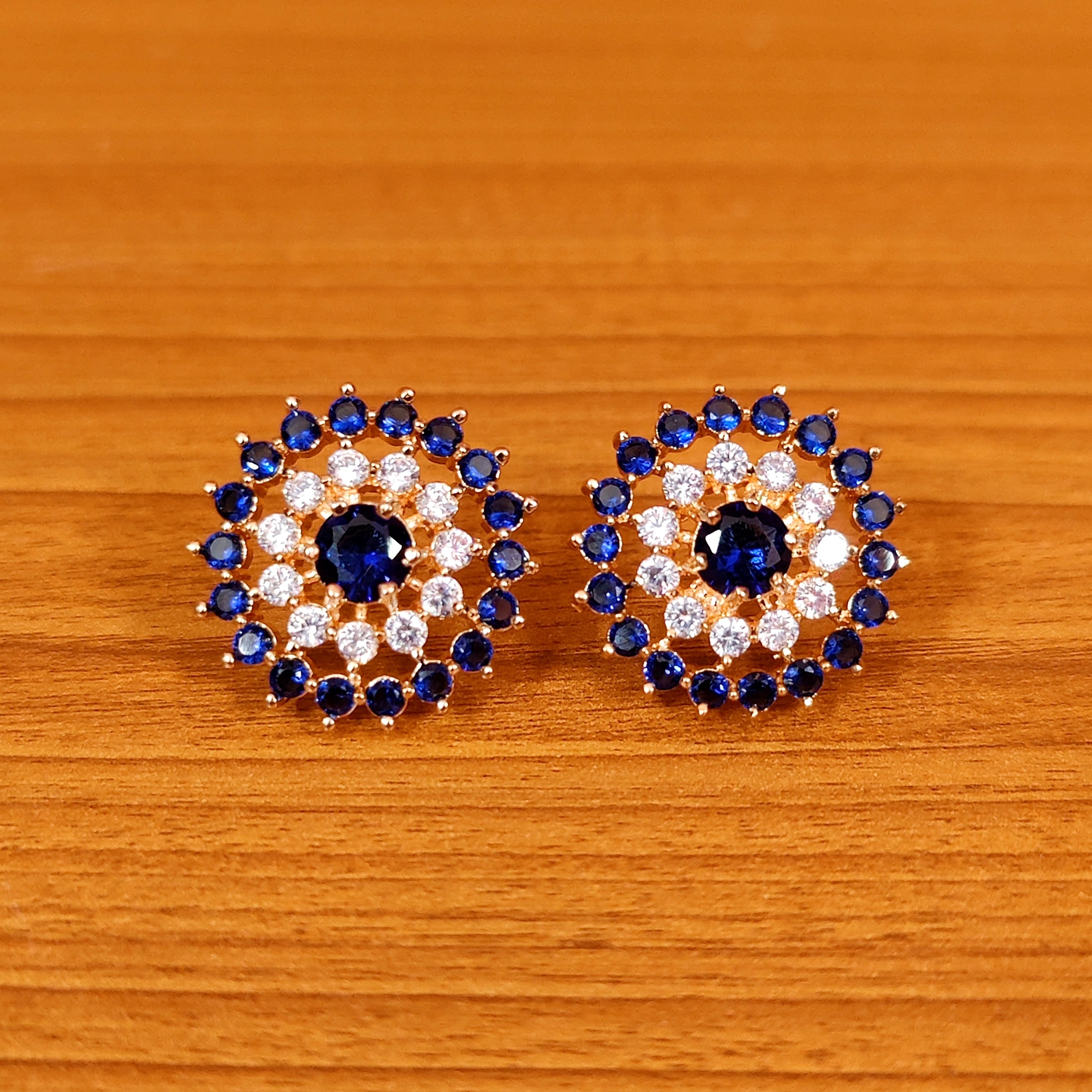 PINKISH RUBY COLOUR CZ STUDDED MEDIUM SIZE STUDS