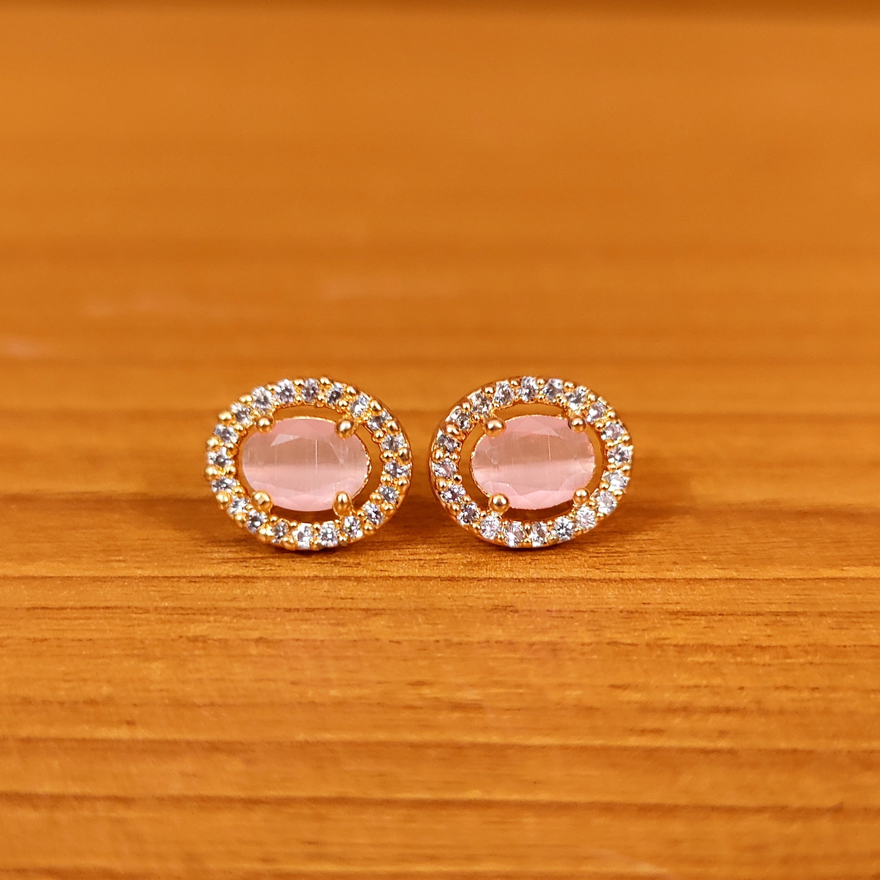 EMERALD LOOK OVAL SHAPED CZ EARRINGS