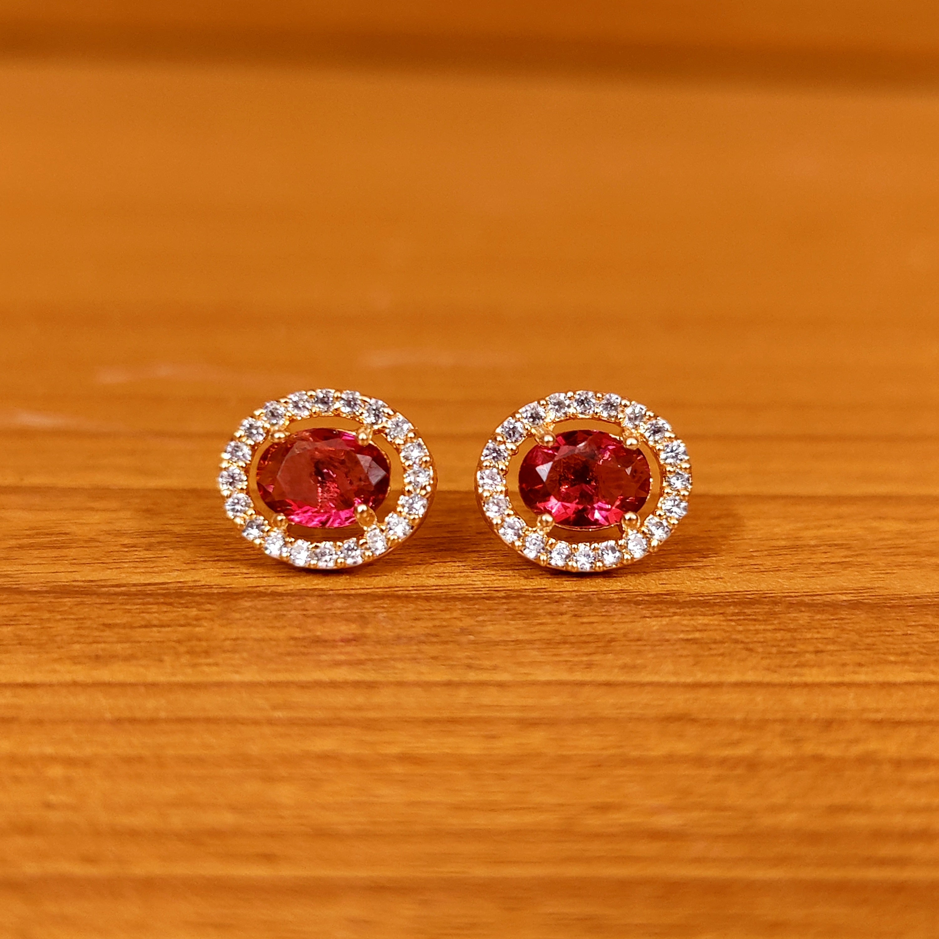 EMERALD LOOK OVAL SHAPED CZ EARRINGS