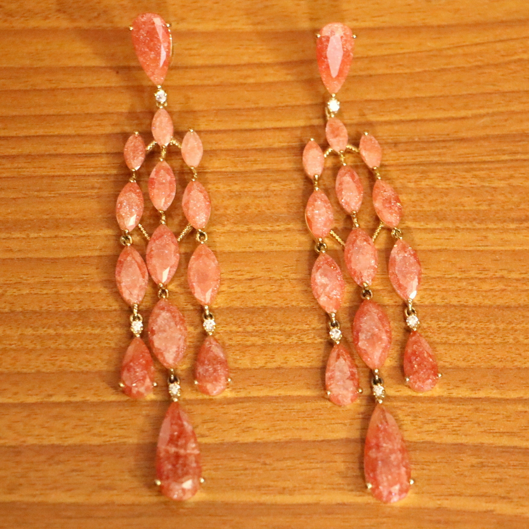 LIGHT YELLOW PRECIOUS GEMSTONE DANGLERS