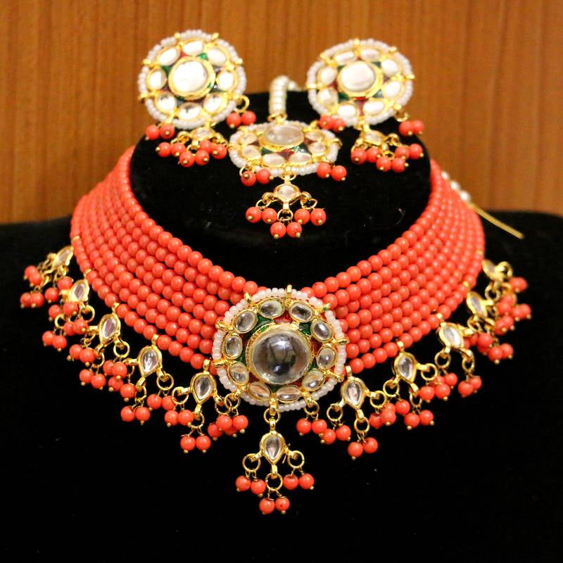 WHITE CRYSTAL NECKLACE-SET