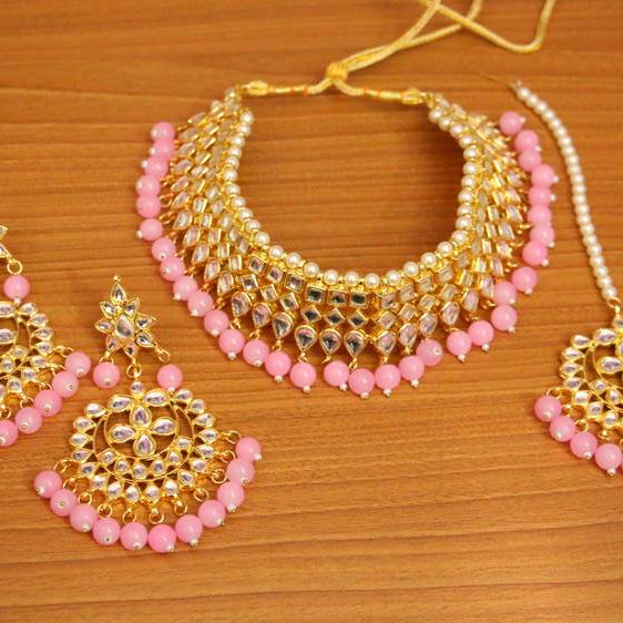 PINK CRYSTAL NECKLACE-SETS