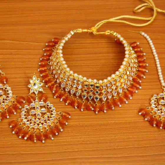 PINK CRYSTAL NECKLACE-SETS