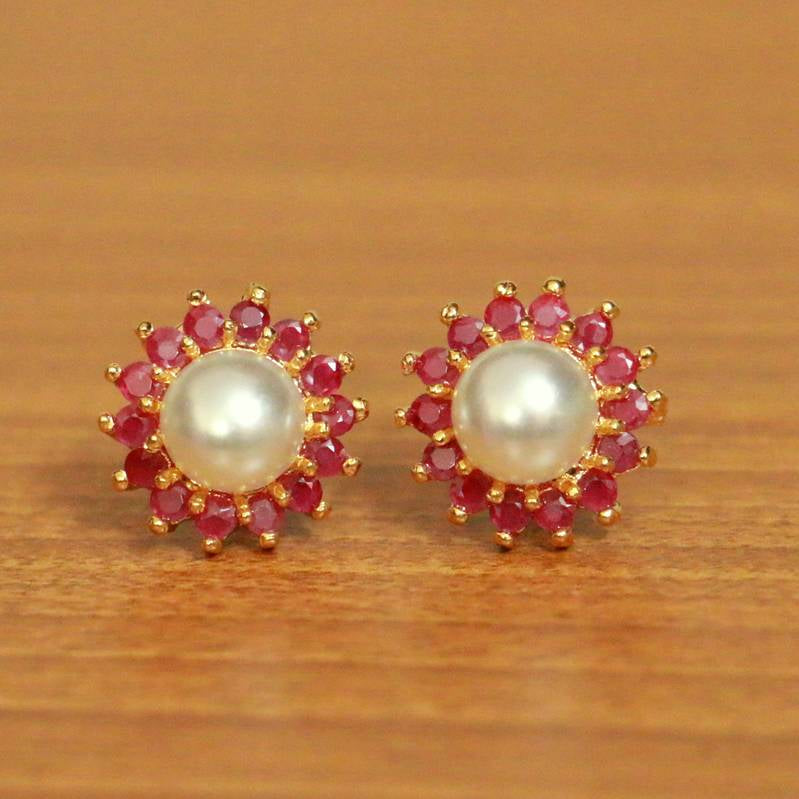 RED RUBY STUDS