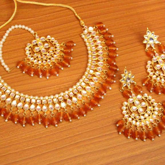 BLUE CRYSTAL NECKLACE-SETS