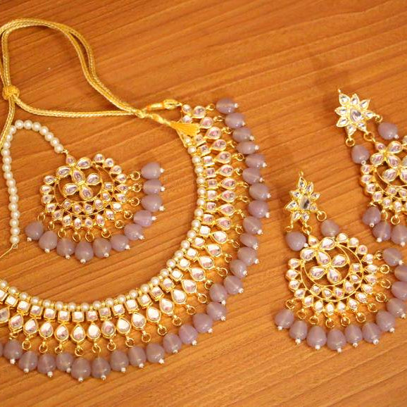 BLUE CRYSTAL NECKLACE-SETS