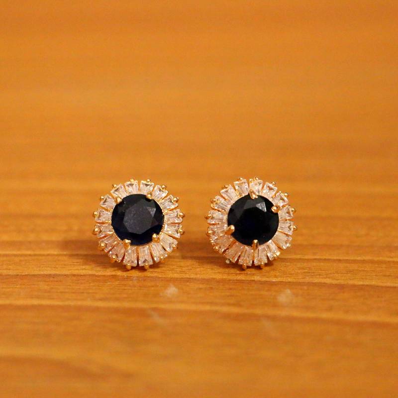 Champagne Colour Diamond Look Studs