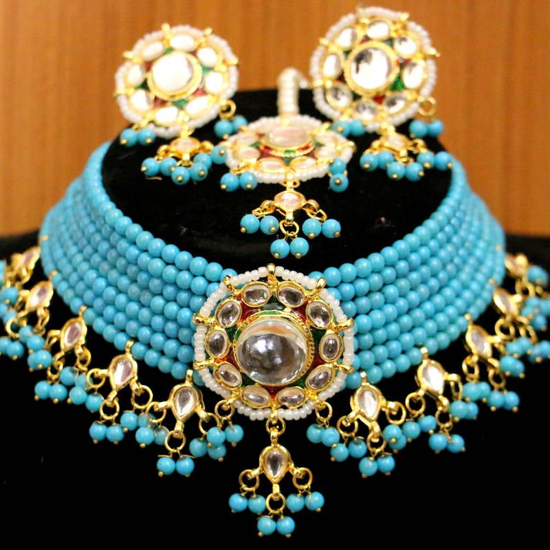 WHITE CRYSTAL NECKLACE-SET