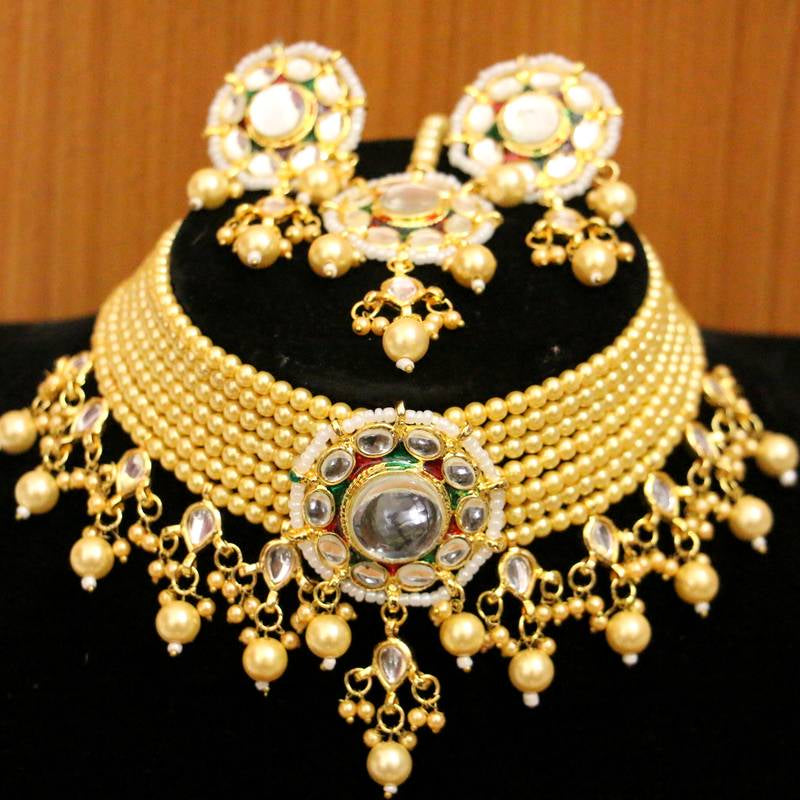WHITE CRYSTAL NECKLACE-SET
