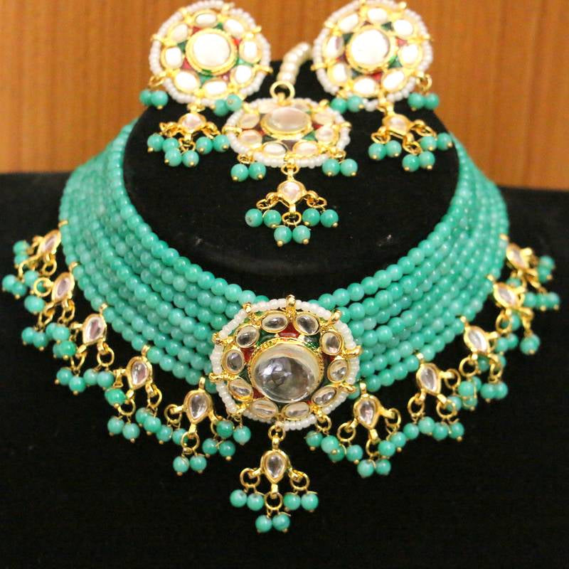 WHITE CRYSTAL NECKLACE-SET