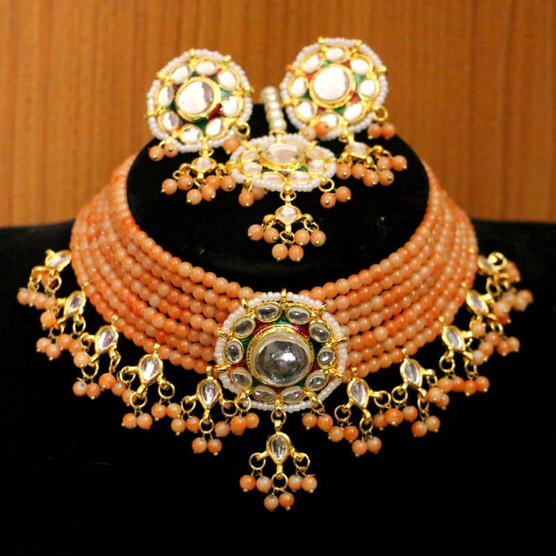 WHITE CRYSTAL NECKLACE-SET