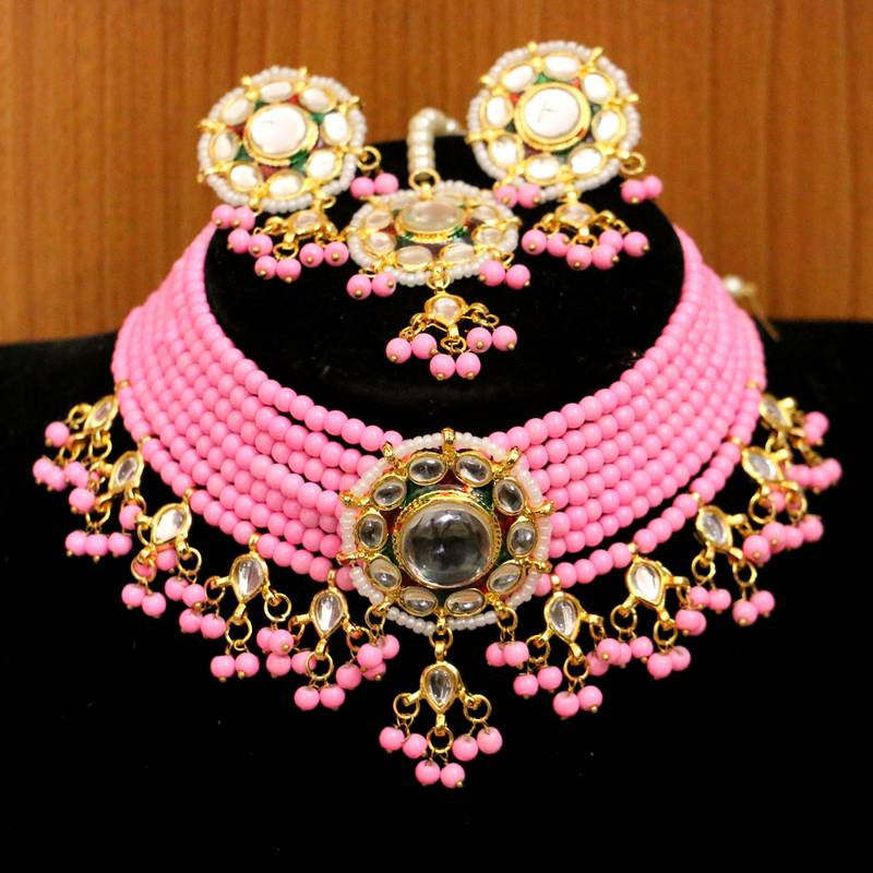 WHITE CRYSTAL NECKLACE-SET