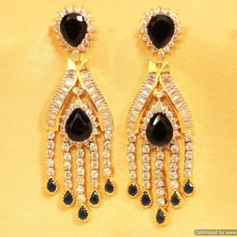 Red american diamonds danglers-drops