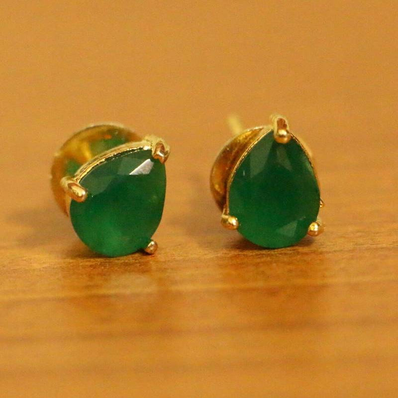 Solitaire Look Pear Shaped Single Stone Earrings