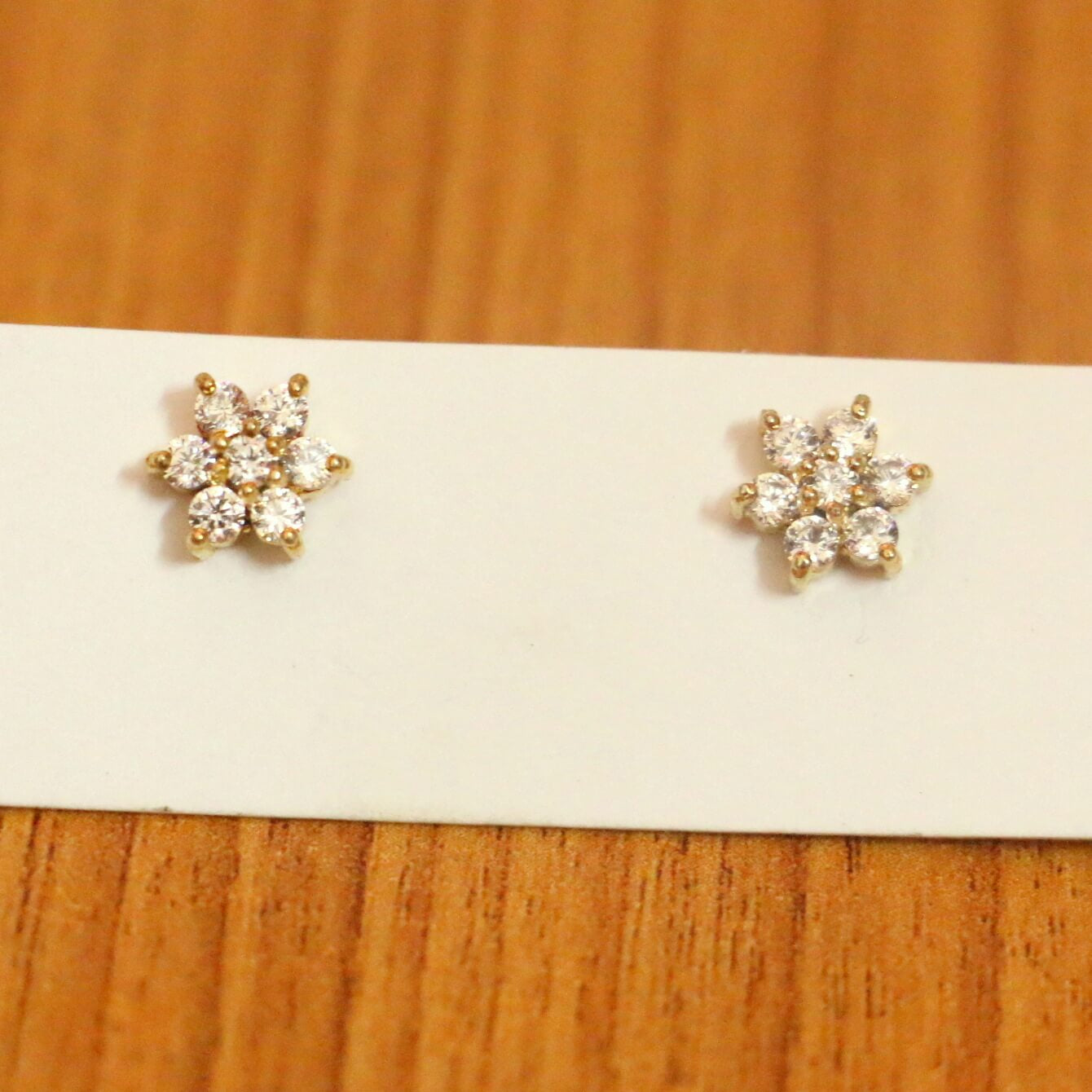 Black Onyx Flower Pattern Gold Plated Studs