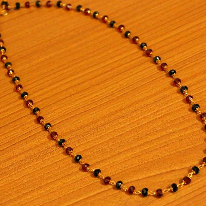 Black crystal necklace