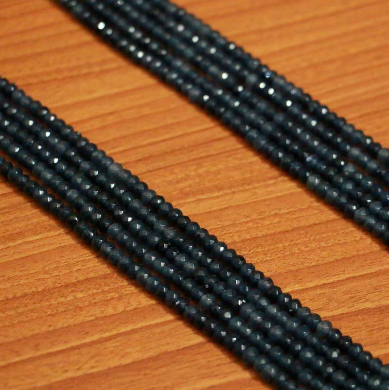 5 Line Blue Quartz Semi Precious Necklace