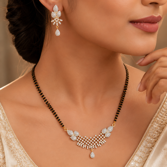 DAZZLING AMERICAN DIAMOND MANGALSUTRA