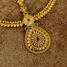 Antique Gold Paisley Maang Tikka with Ruby Stone Bridal Wedding Wear – Sanvi Jewels