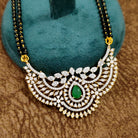 Ruby Mangalsutra – Pendant Front View – Sanvi Jewels