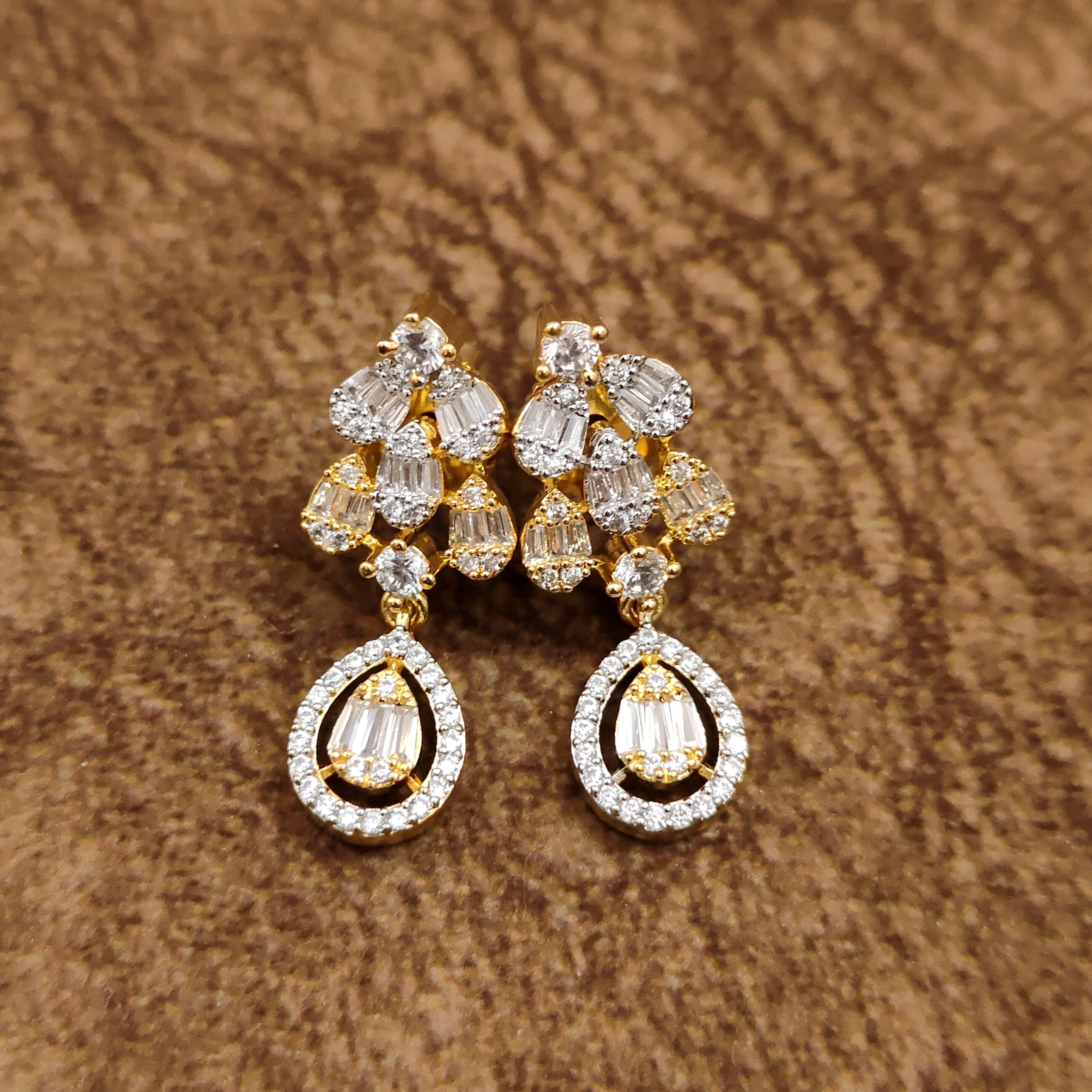 American Diamond Mangalsutra – Full Set View – Sanvi Jewels
