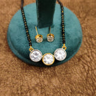 American Diamond Mangalsutra – Pendant Detail Shot – Sanvi Jewels
