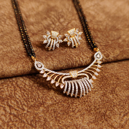 DIAMOND LOOK ELEGANT AMERICAN DIAMOND MANGALSUTRA