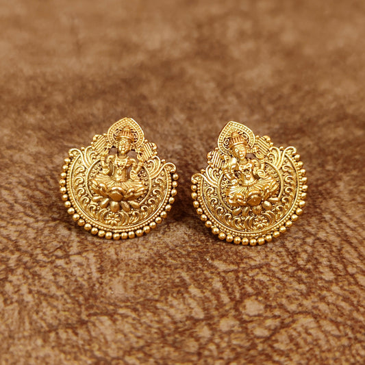 TEMPLE LOOK GOLD LOOK ALIKE STUDS