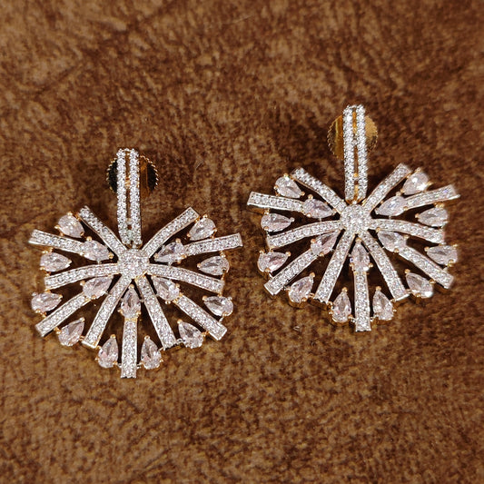 GOLD PLATED DIAMOND LOOK ALIKE DAZZLING DANGLERS