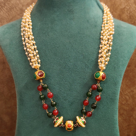 Multicolour Meenakari Beads Necklace