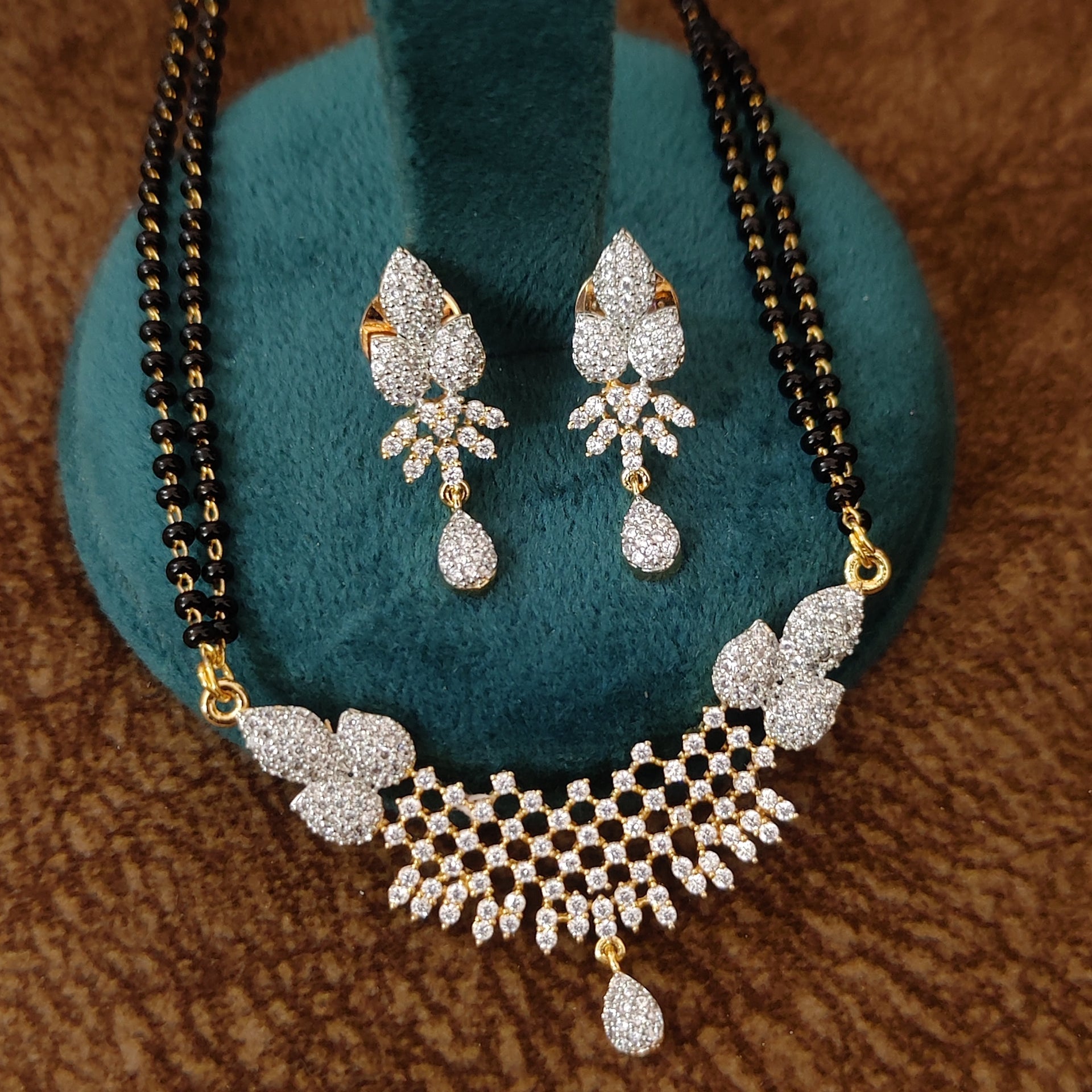 DAZZLING AMERICAN DIAMOND MANGALSUTRA – Sanvi Jewels