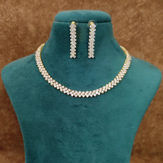 Celeste Diamond-Look Tennis Necklace Set
