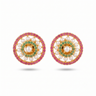 Ruby & Emerald Pearl Stud Earrings – Design Preview – Sanvi Jewels