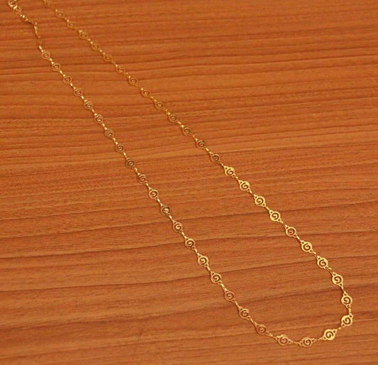 ARTIFICIAL GOLD PLATED FILIGREE CHAIN