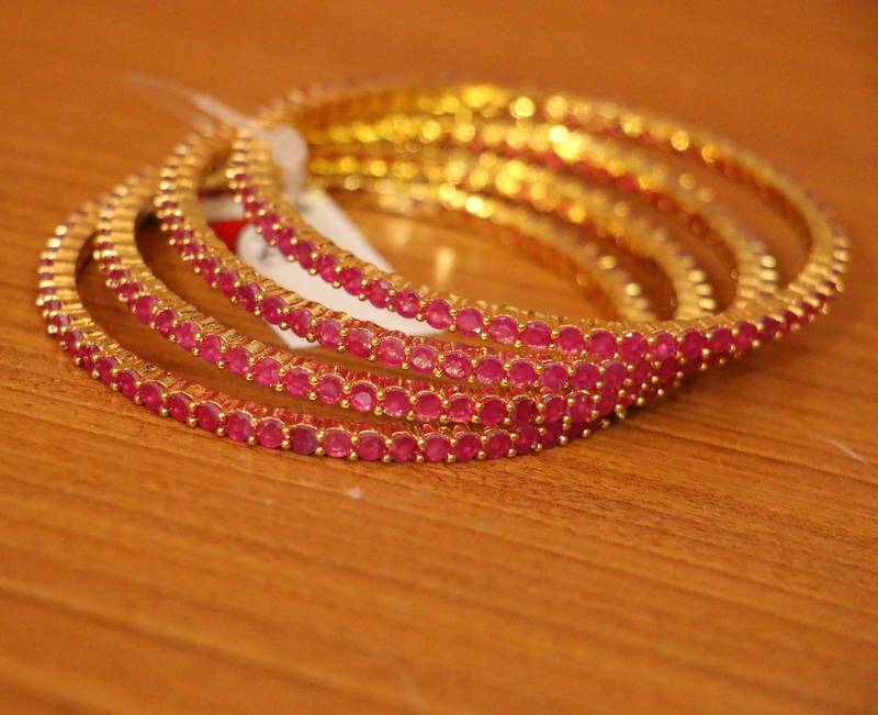 Buy Natural Ruby and Diamond 4.38 ctw Tennis Bracelet 14k Gold Online |  Arnold Jewelers