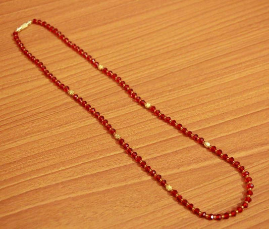RED CRYSTAL & ANTIQUE BEAD NECKLACES