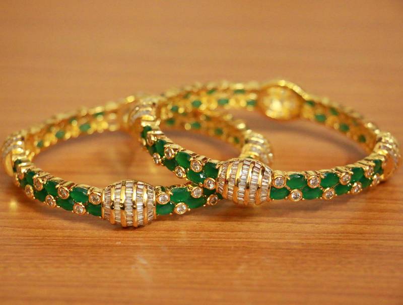 Solid Gold 14K Malachite, Peridot and Chrysoprase Green Gemstone Bracelet -  Valltasy