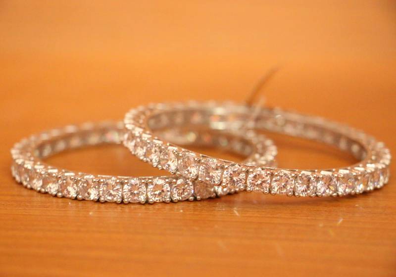 Diamond runner bangles Clearance