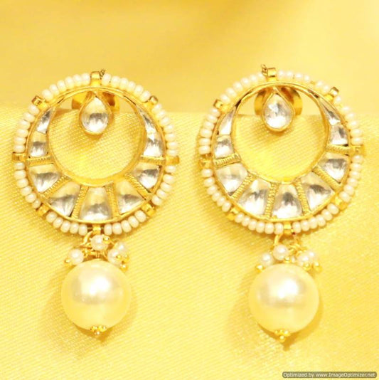 Kundan & Pearl Danglers