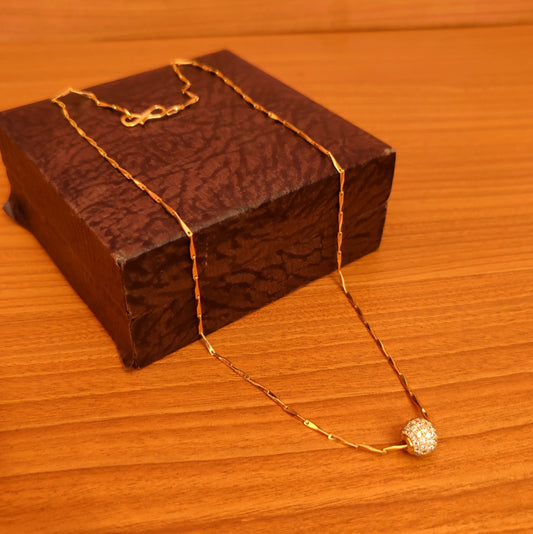 Single cz stone necklace