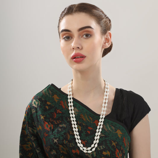 2 line pearl necklace