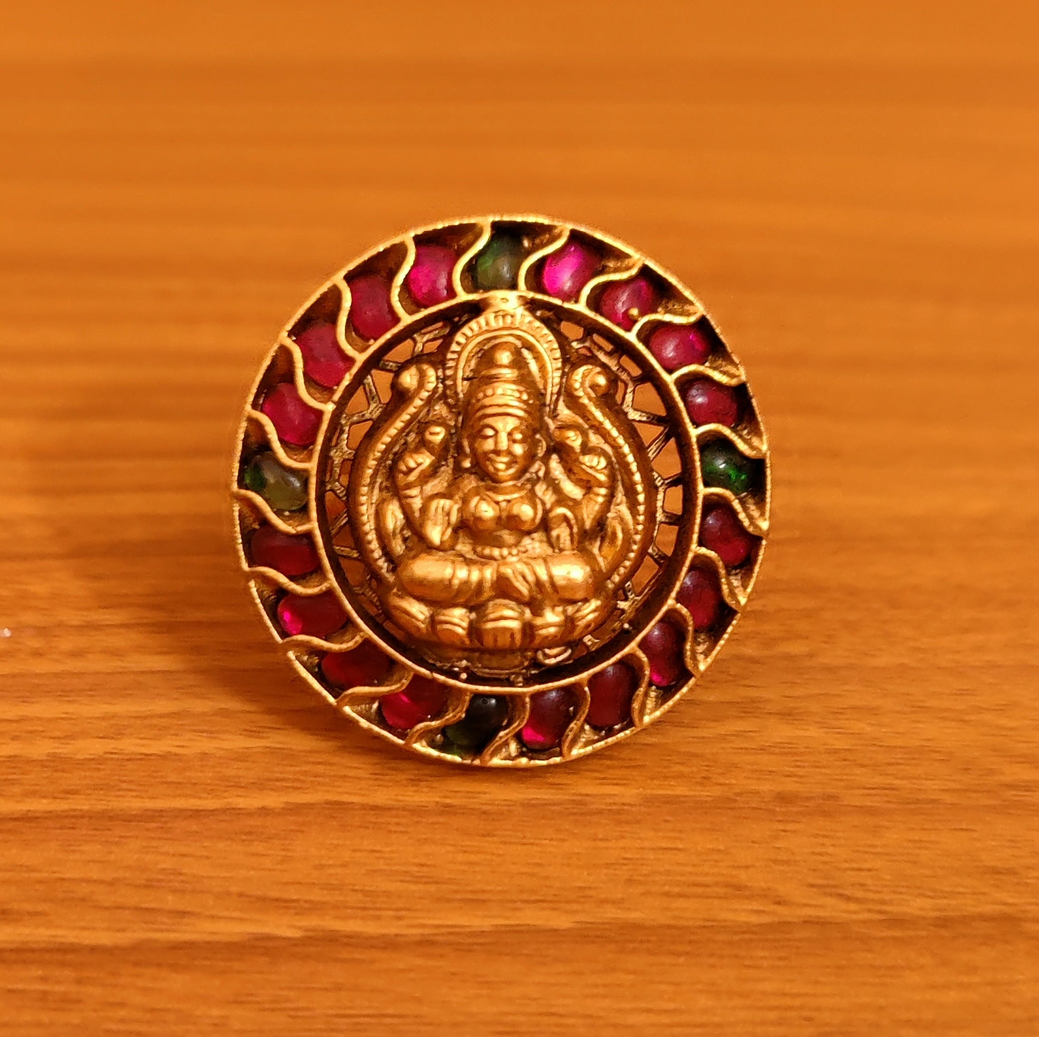 Buy 22Kt Lakshmi Devi Gold Ring For Women 93VE4803 Online from Vaibhav  Jewellers