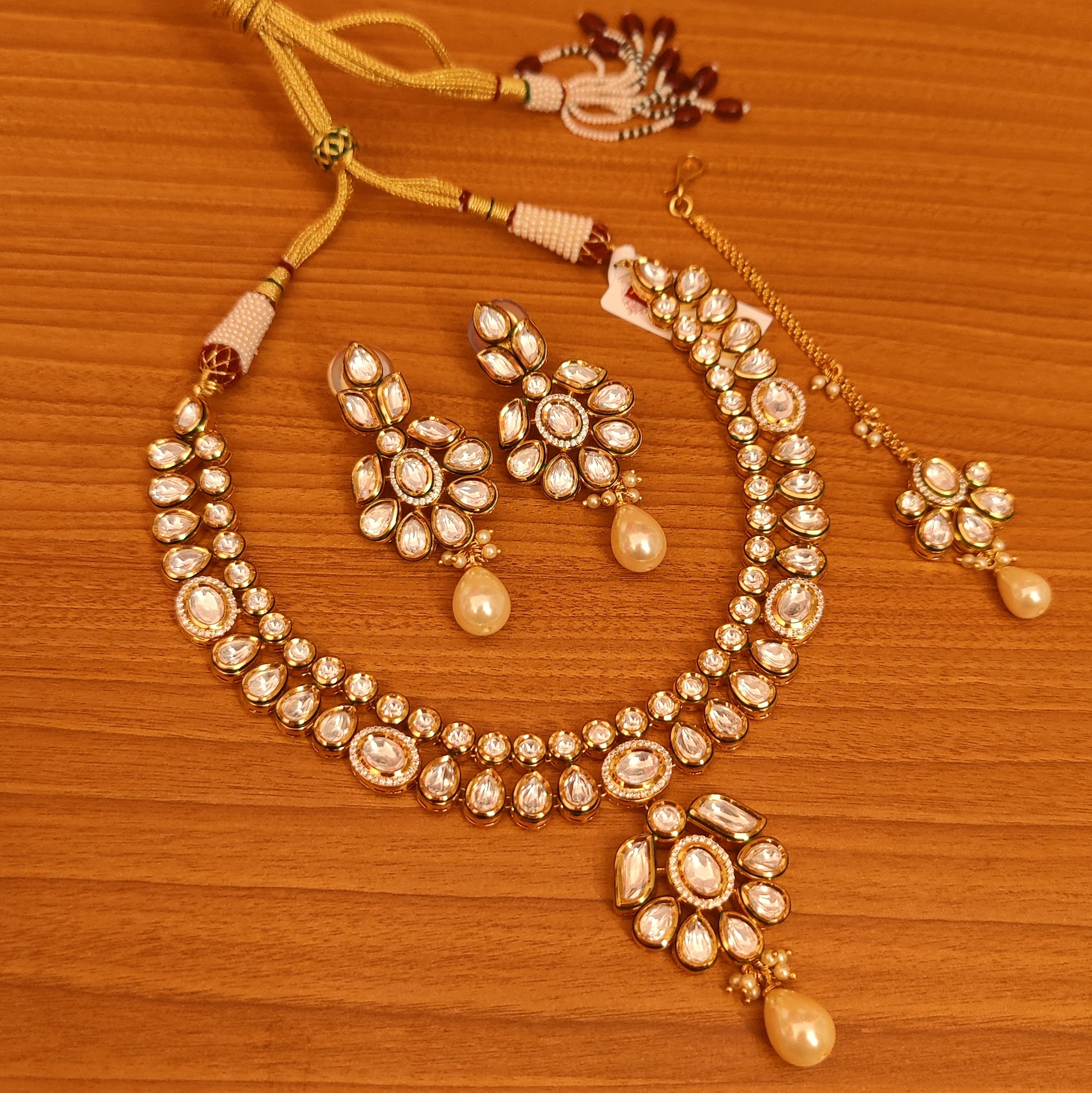 KUNDAN MEENAKARI ETHNIC WEDDING NECKLACE SET