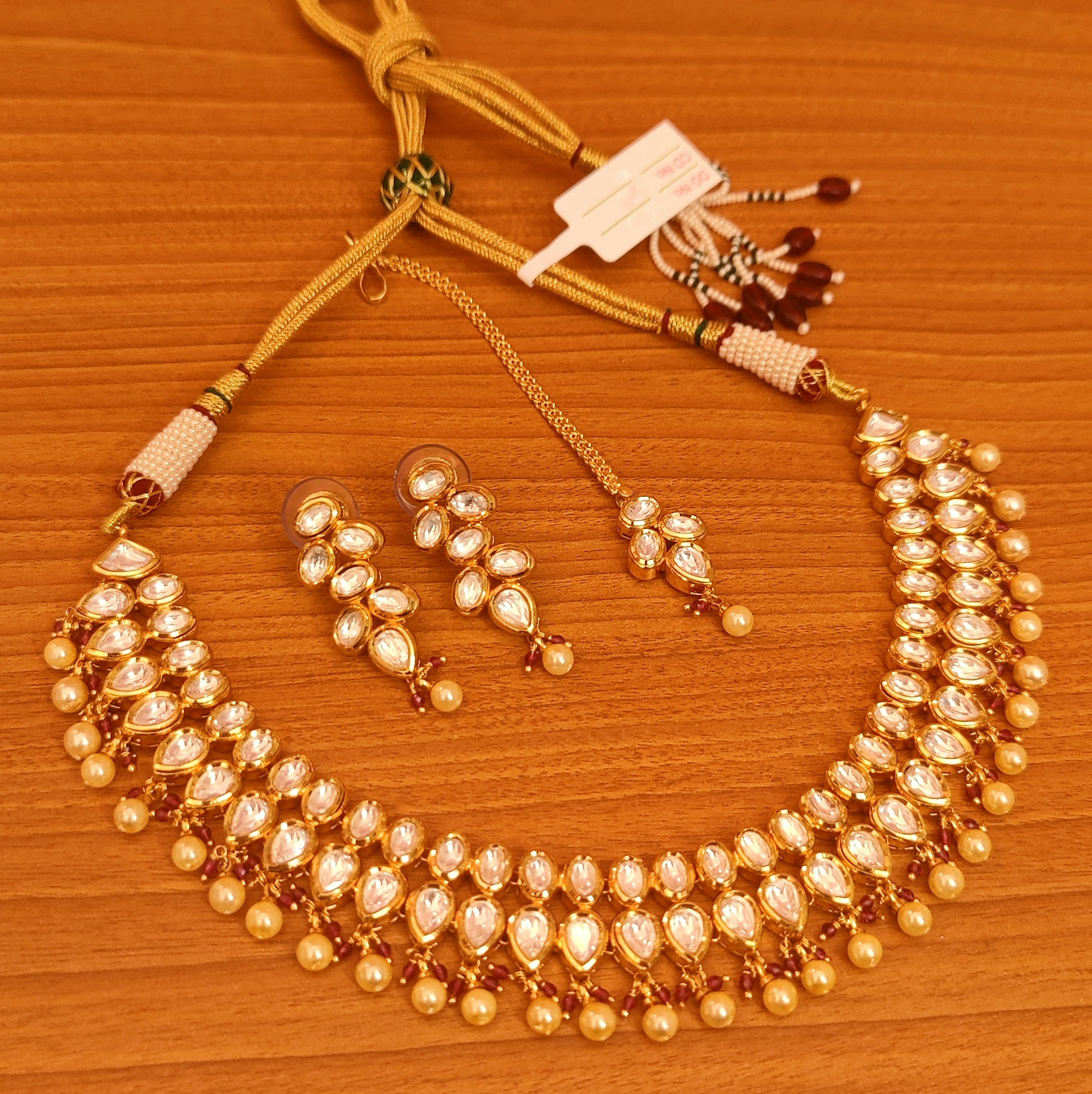 18k micro gold plated double chain necklace set for Girls/Women | Meerzah