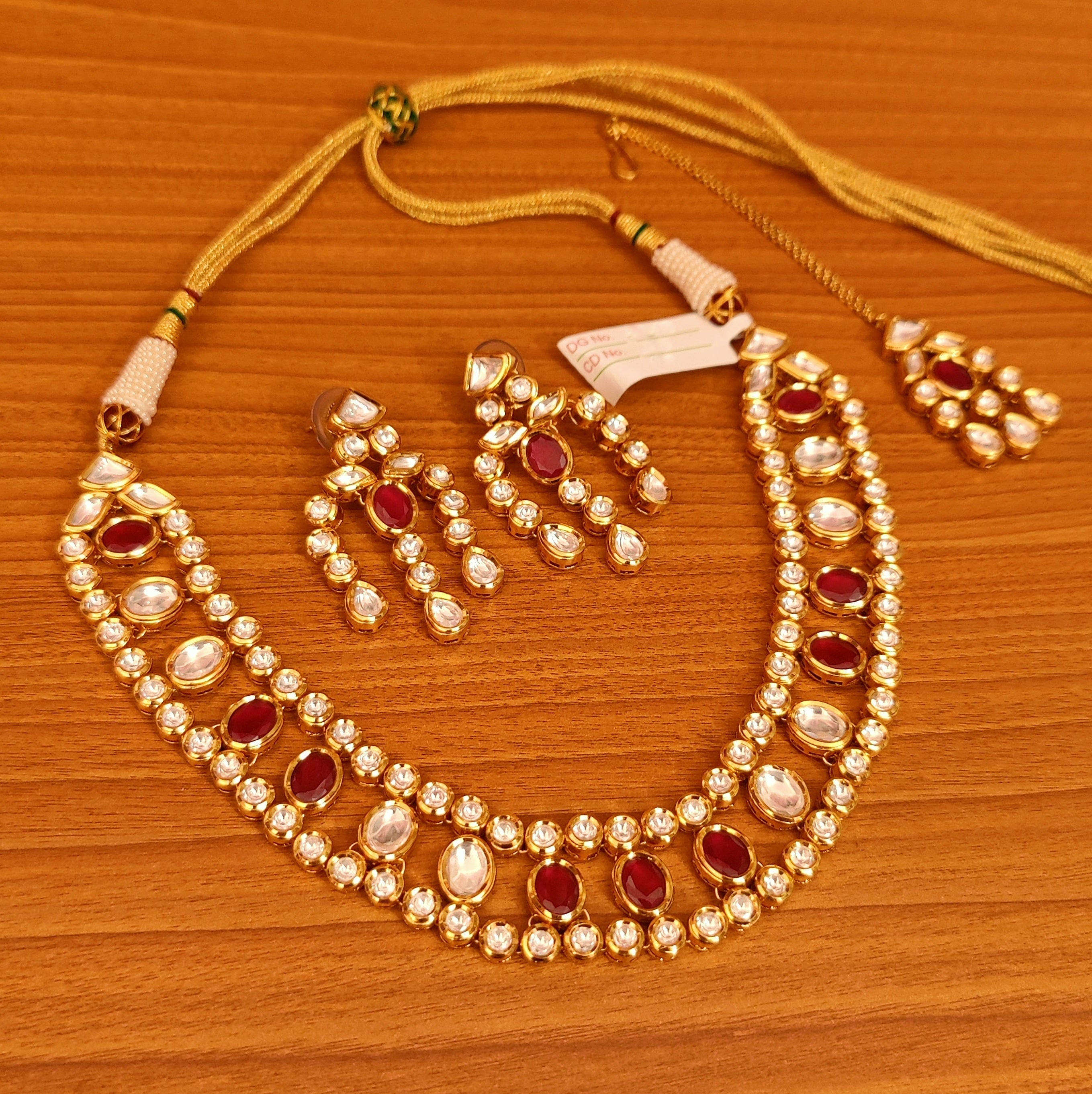 KUNDAN POLKI MULTI LAYERED ROYAL NECKLACE SET
