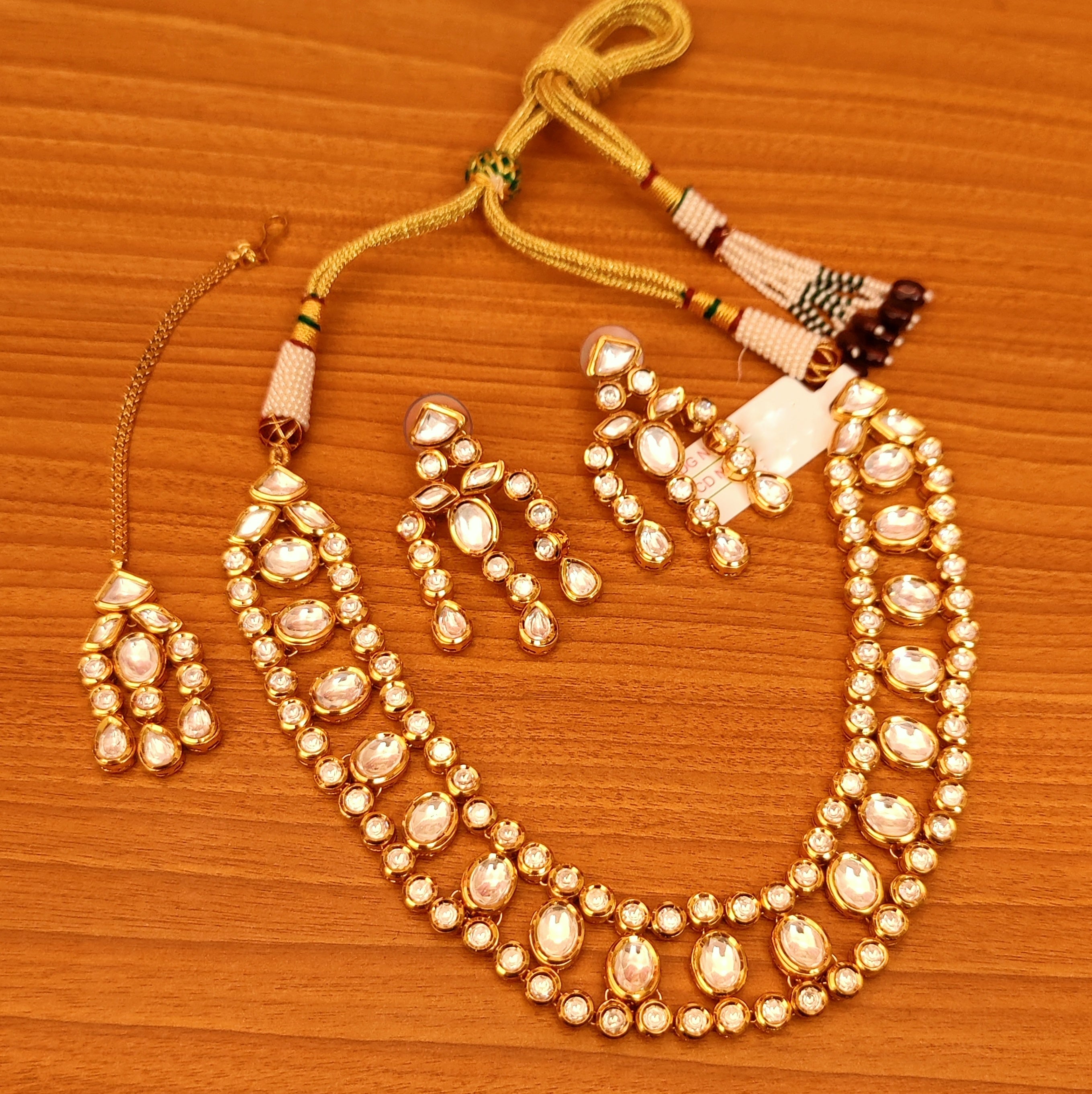 KUNDAN POLKI MULTI LAYERED ROYAL NECKLACE SET