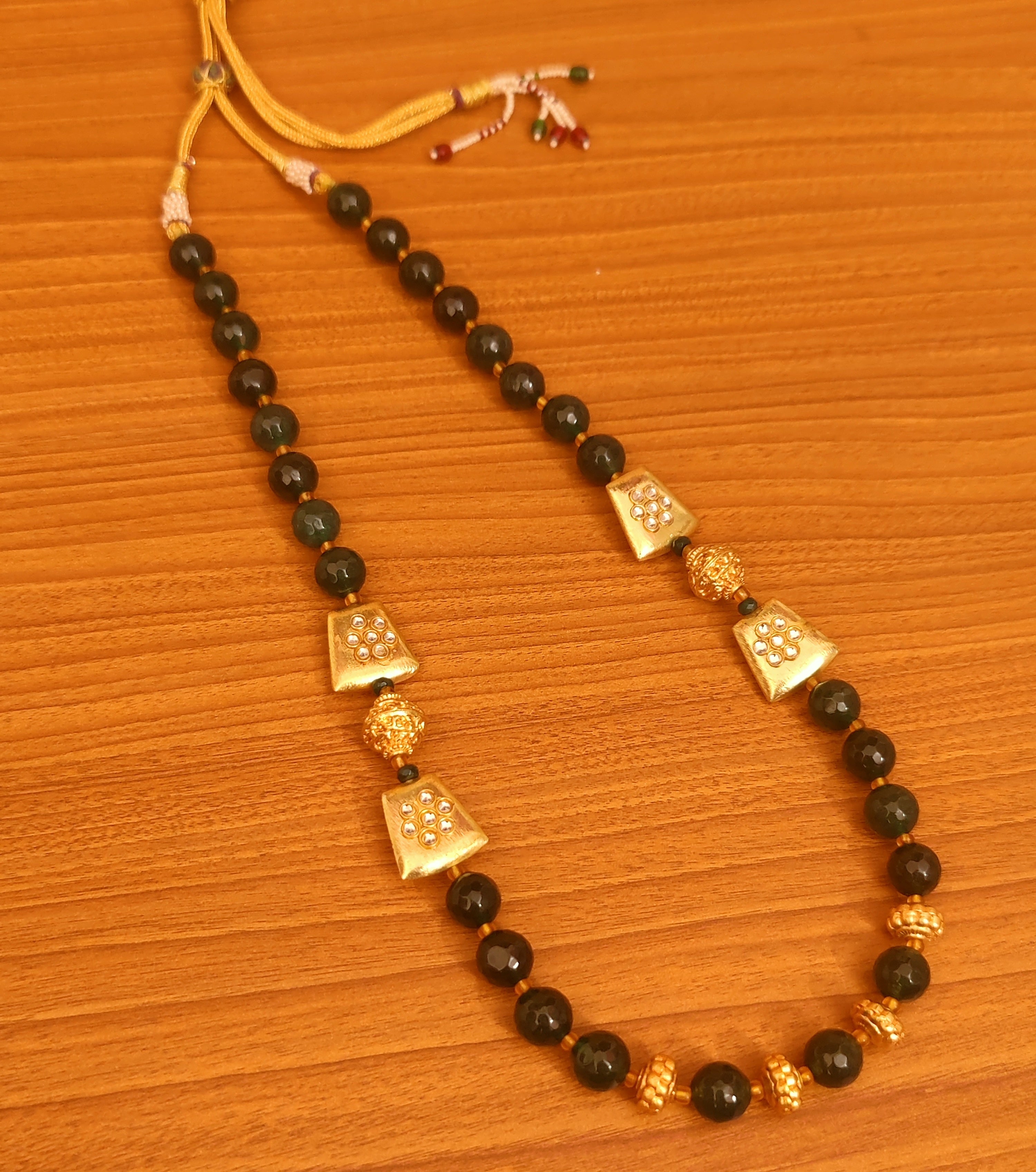 Blakely 18k Gold Vermeil Strand Necklace in Green Onyx | Kendra Scott